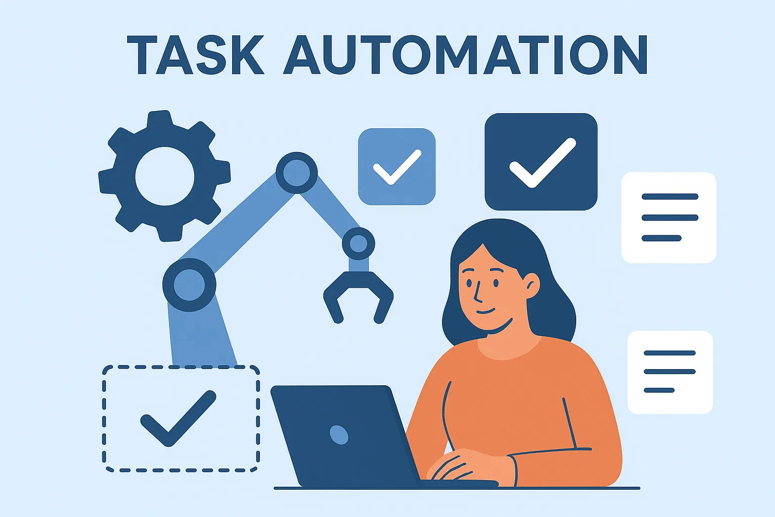 AI Technology visualization showing automated processes and machine learning algorithms